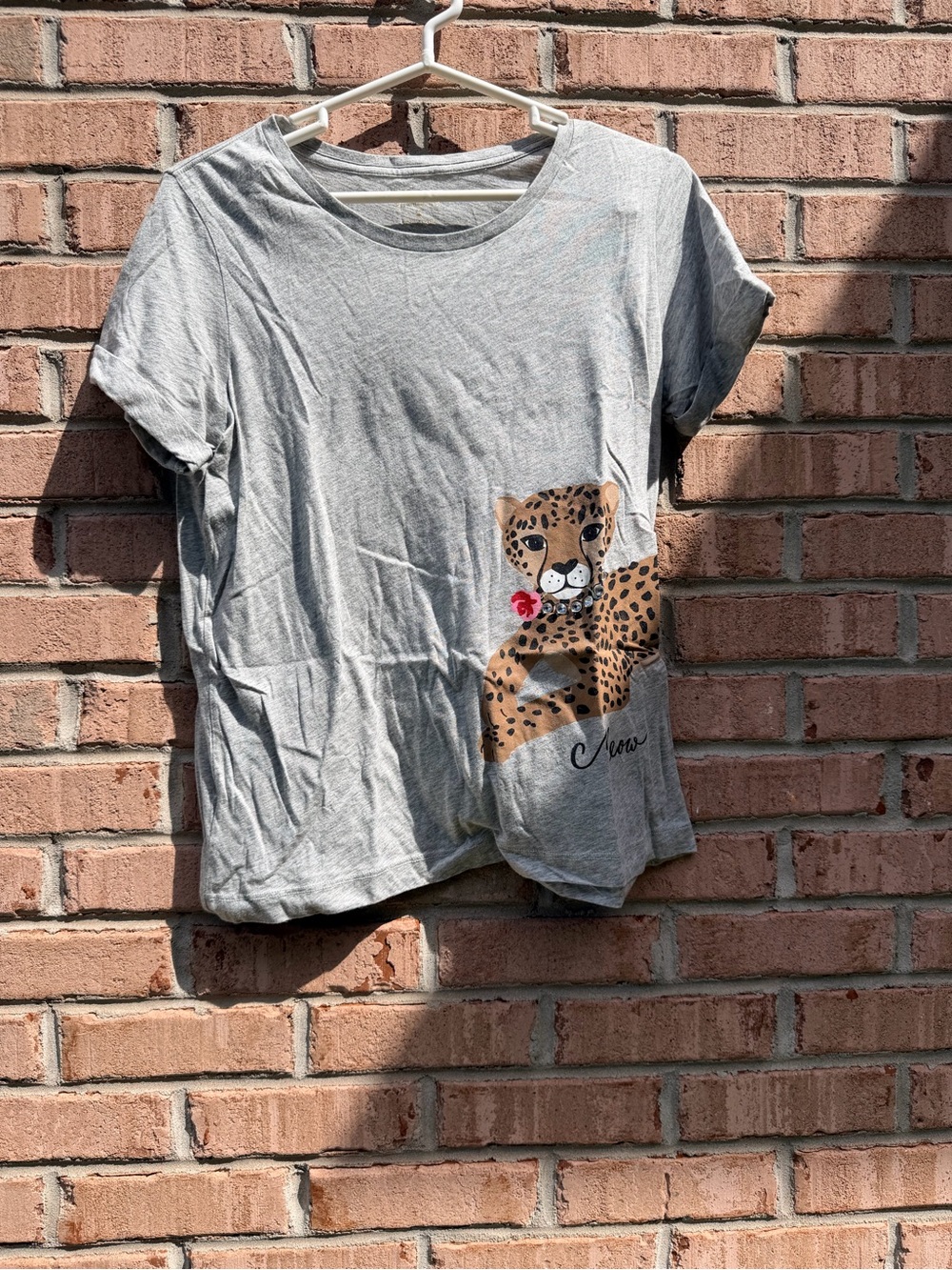 Grey Leopard Graphic Tee